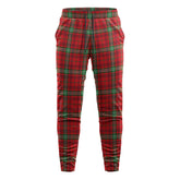 Morrison Red Modern Tartan Sweatpants